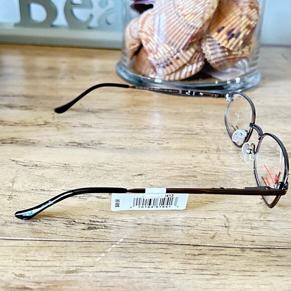 A2 Eyeglasses 100 Gunmetal Rectangular Frame 54.5 19 140  NEW - Picture 6 of 12